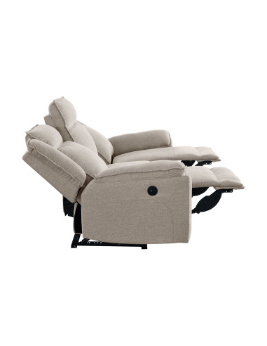 Sofá reclinable 3 cuerpos eléctrico Dublín beige