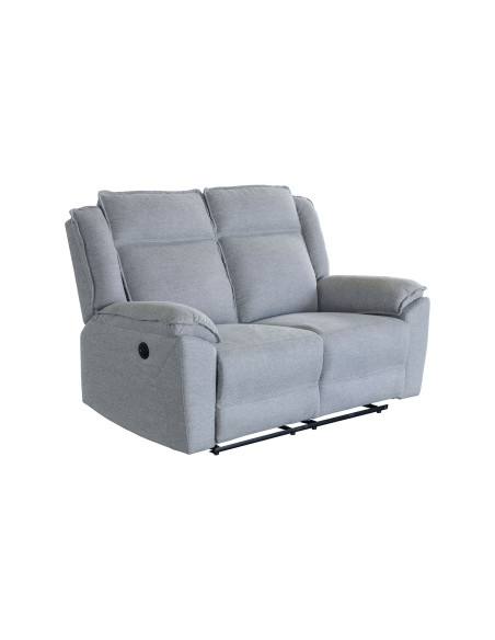 Sofa reclinable 2 cuerpos eléctrico Dublín gris oscuro