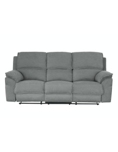 Sofá reclinable 3 cuerpos Oporto gris oscuro