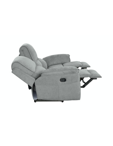 Sofá reclinable 3 cuerpos Oporto gris oscuro