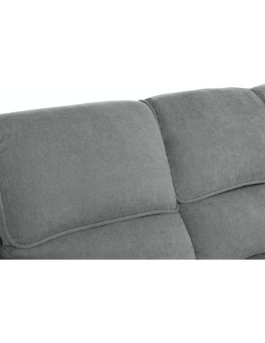 Sofá reclinable 3 cuerpos Oporto gris oscuro