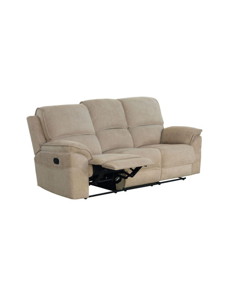 Sofá reclinable 3 cuerpos Oporto café