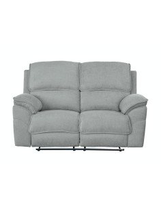 Sofá reclinable 2 cuerpos Oporto gris oscuro