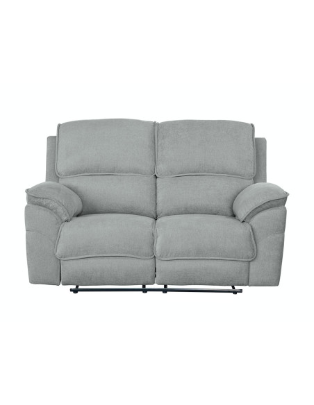 Sofá reclinable 2 cuerpos Oporto gris oscuro