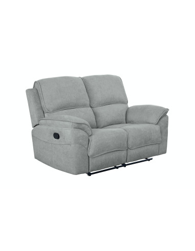 Sofá reclinable 2 cuerpos Oporto gris oscuro