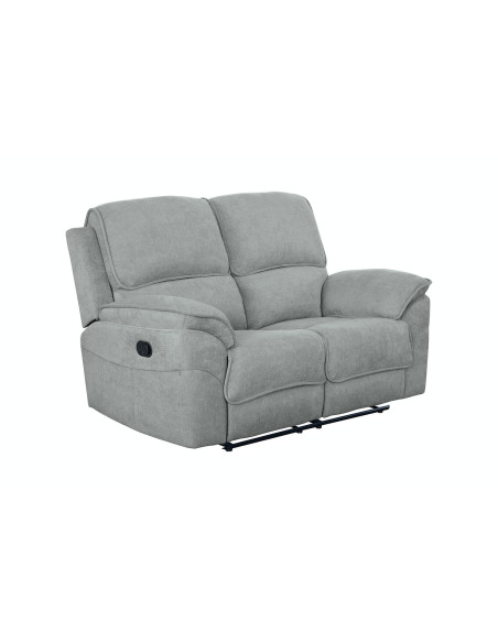 Sofá reclinable 2 cuerpos Oporto gris oscuro