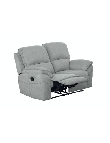 Sofá reclinable 2 cuerpos Oporto gris oscuro