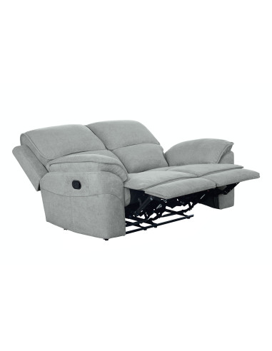 Sofá reclinable 2 cuerpos Oporto gris oscuro