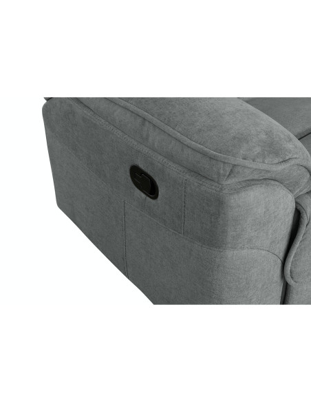 Sofá reclinable 2 cuerpos Oporto gris oscuro