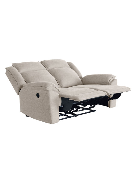 Sofa reclinable 2 cuerpos eléctrico Dublín beige