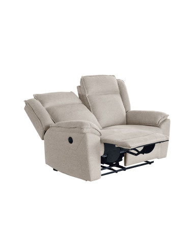 Sofa reclinable 2 cuerpos eléctrico Dublín beige