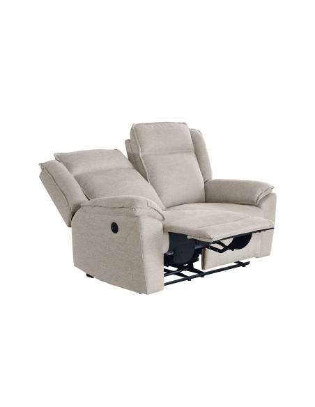Sofa reclinable 2 cuerpos eléctrico Dublín beige