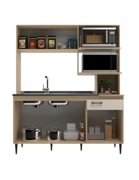 Cocina compacta Evelyn Carvalho/OffWhite