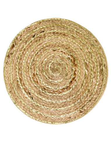 Individual Yute Gold Print 35 cm - Decoración Mesa Navidad