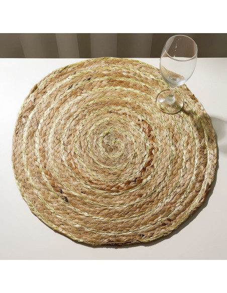 Individual Yute Gold Print 35 cm - Decoración Mesa Navidad
