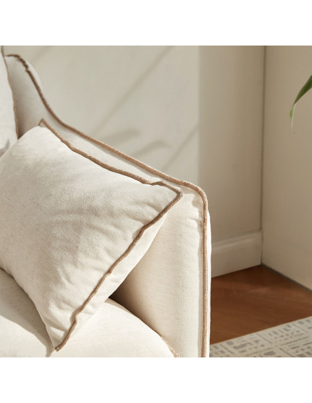 Sofá 2 cuerpos Limerick blanco