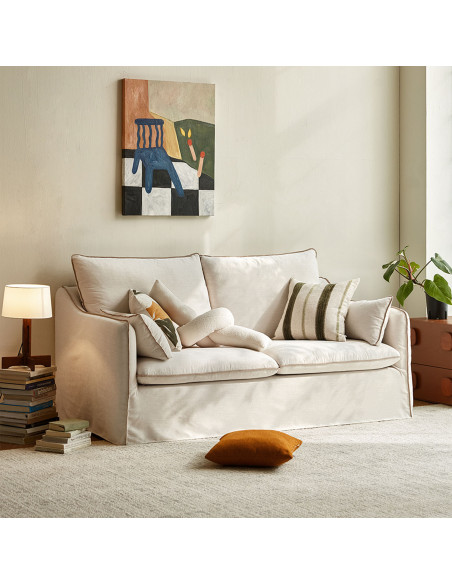 Sofá 2 cuerpos Limerick blanco