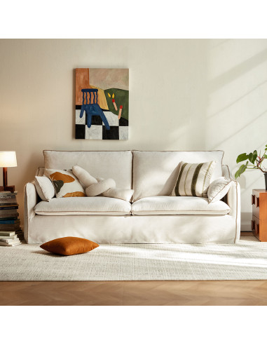 Sofá 3 cuerpos Limerick blanco