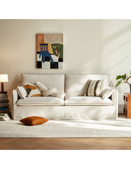Sofá 3 cuerpos Limerick blanco