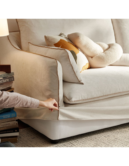 Sofá 3 cuerpos Limerick blanco