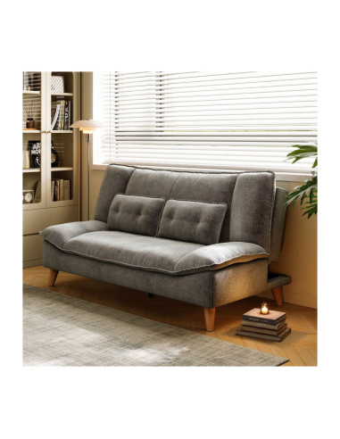 Futón 3 cuerpos Zen gris oscuo