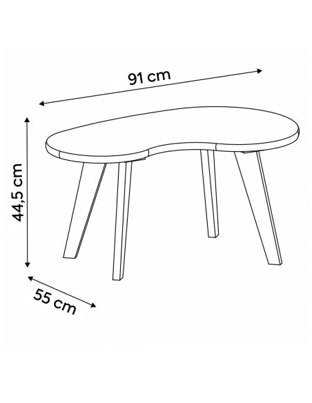 Mesa de Centro Orgánica Blanco - Elegante y Moderna