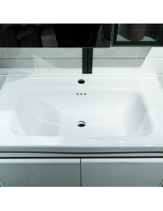 Mueble de Baño Volga 2 puertas 60 cm con lavamanos y espejo 2