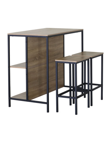 Juego comedor bar 2 sillas Luzio