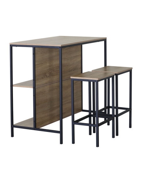 Juego comedor bar 2 sillas Luzio