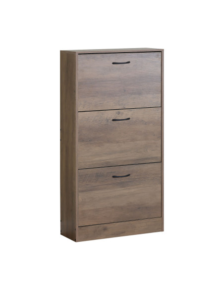 Zapatero 3 cajones Suno café oscuro