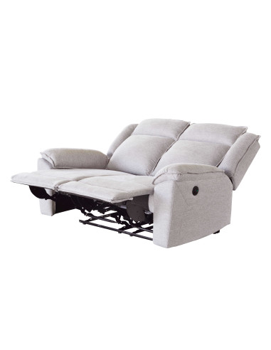 Sofa reclinable 2 cuerpos eléctrico Dublín gris oscuro