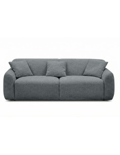 Sofá 3 Cuerpos Glasgow Gris Oscuro - Muebles Modernos