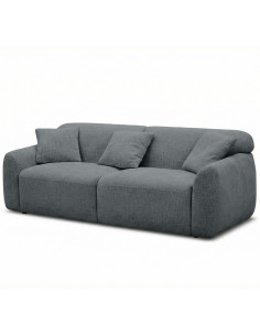 Sofá 3 Cuerpos Glasgow Gris Oscuro - Muebles Modernos 2