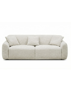 Sofá 3 Cuerpos Glasgow Gris Claro - Mueble Moderno para Living