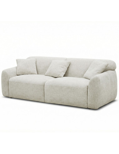 Sofá 3 Cuerpos Glasgow Gris Claro - Mueble Moderno para Living