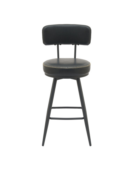 Silla bar Soma giratoria negro set de 2