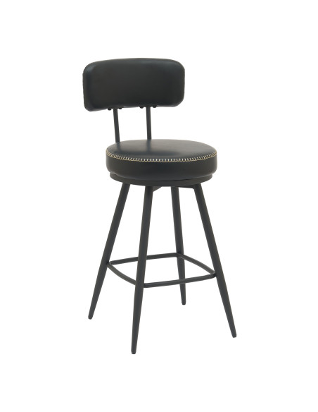 Silla bar Soma giratoria negro set de 2