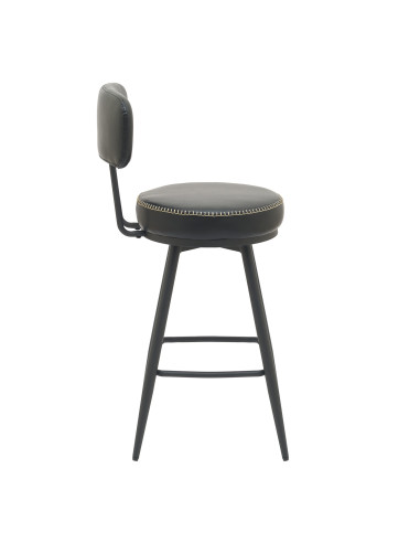 Silla bar Soma giratoria negro set de 2
