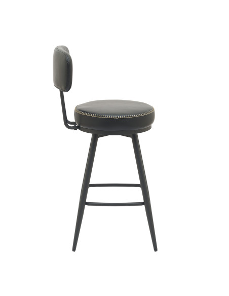 Silla bar Soma giratoria negro set de 2
