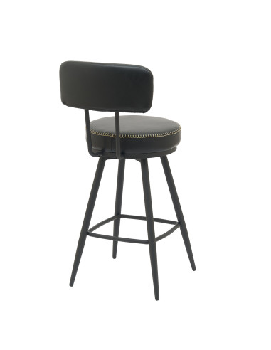Silla bar Soma giratoria negro set de 2