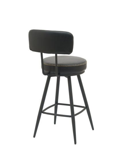 Silla bar Soma giratoria negro set de 2