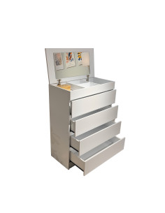 Cómoda Hantu 4 cajones con espejo