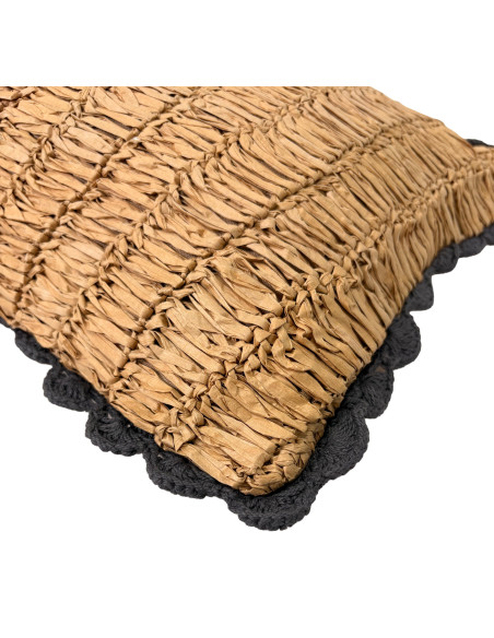 Cojín de Rafia 30x50cm - Decoración Textil para el Hogar