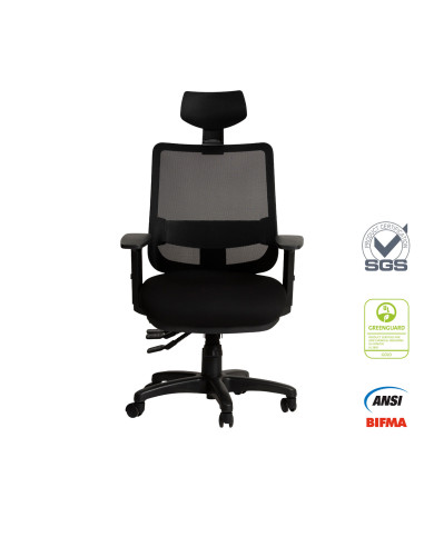 Silla oficina alta Saga negro