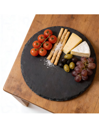 Plato de Piedra Pizarra 25cm - Elegante y Resistente