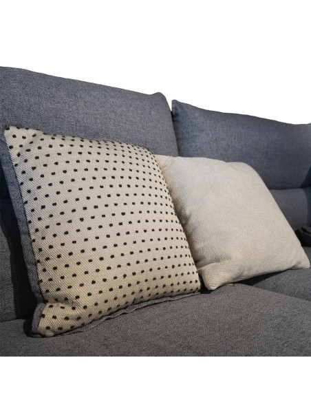 Sofá 3 cuerpos Mirok gris oscuro