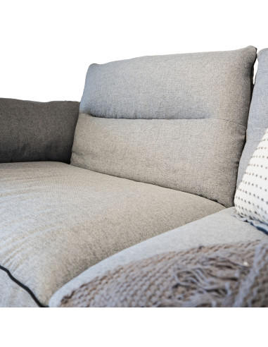 Sofá 3 cuerpos Mirok gris oscuro