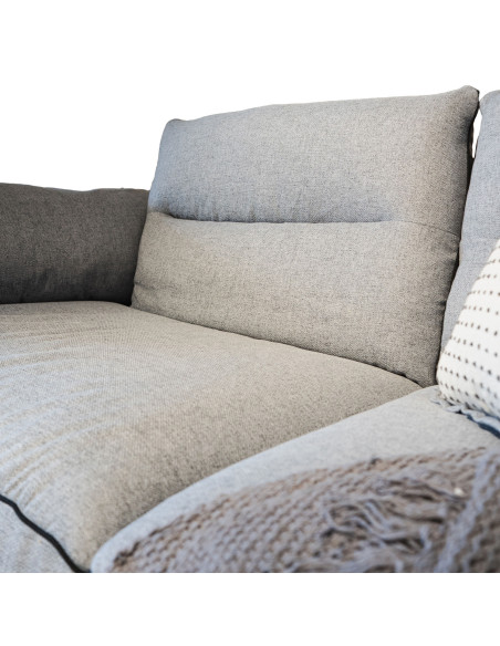 Sofá 3 cuerpos Mirok gris oscuro