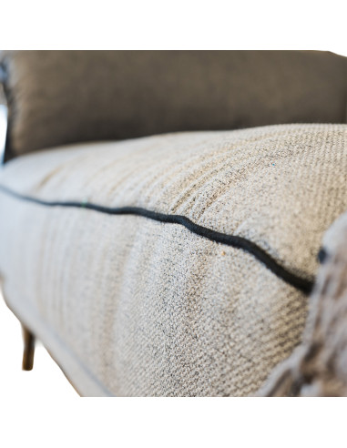 Sofá 3 cuerpos Mirok gris oscuro