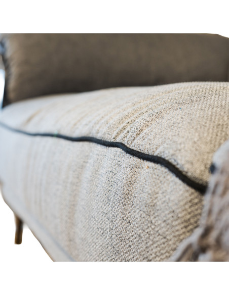 Sofá 3 cuerpos Mirok gris oscuro